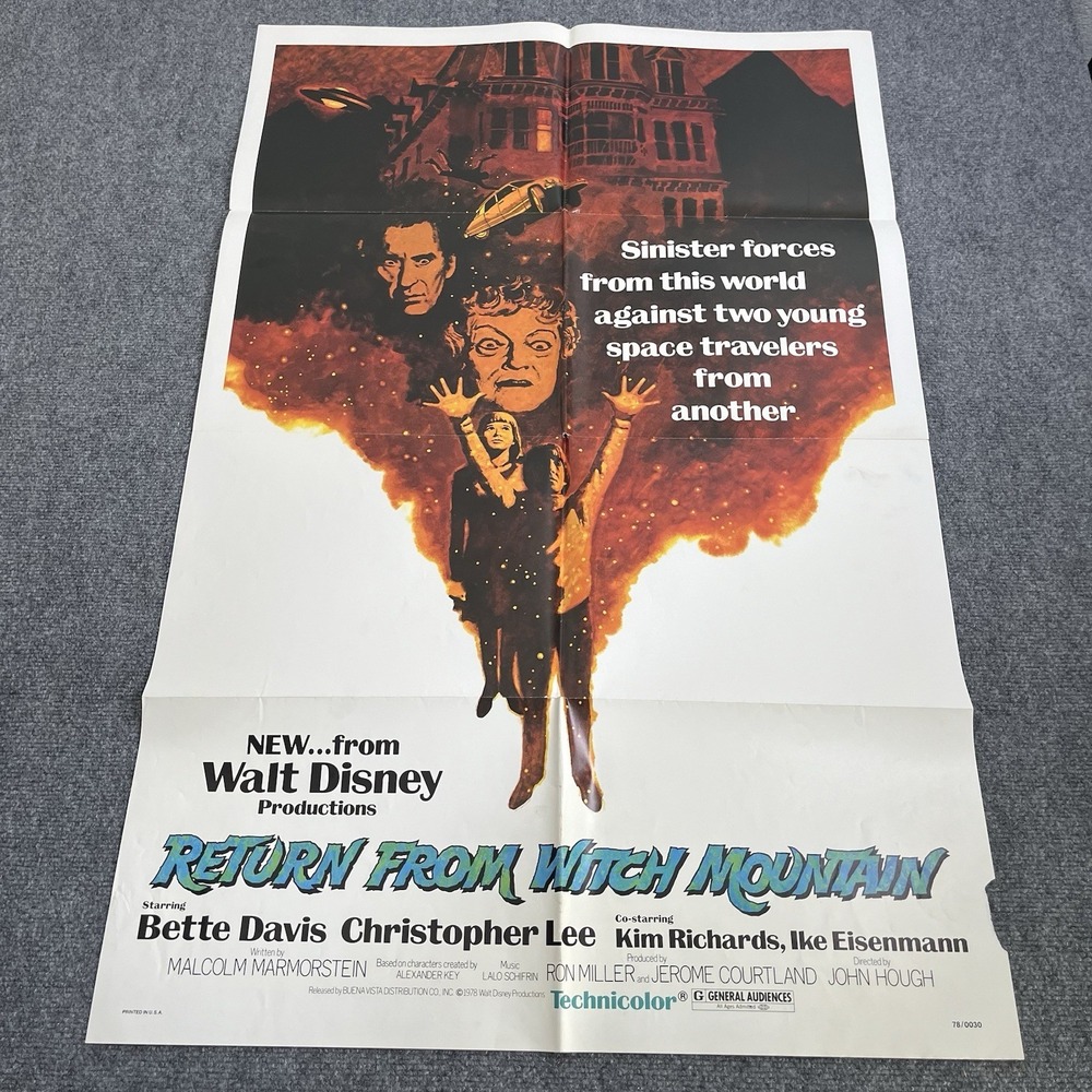 Vintage Return from Witch Mountain (1978) Original Movie Poster 27x41 Rare